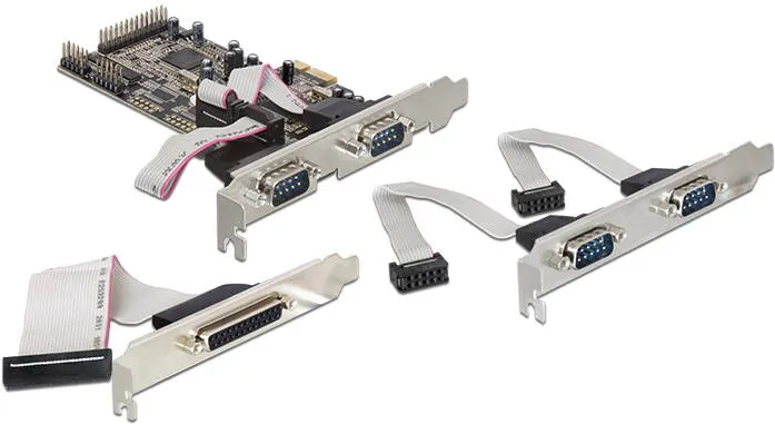 Adaptor DELOCK Card Express PCI la 4 x Serial, 1 x Paralel