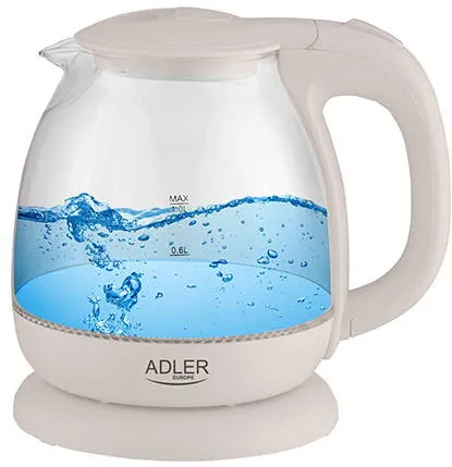 Adler Adler AD 1283C Kettle, Glass, 1L, White
