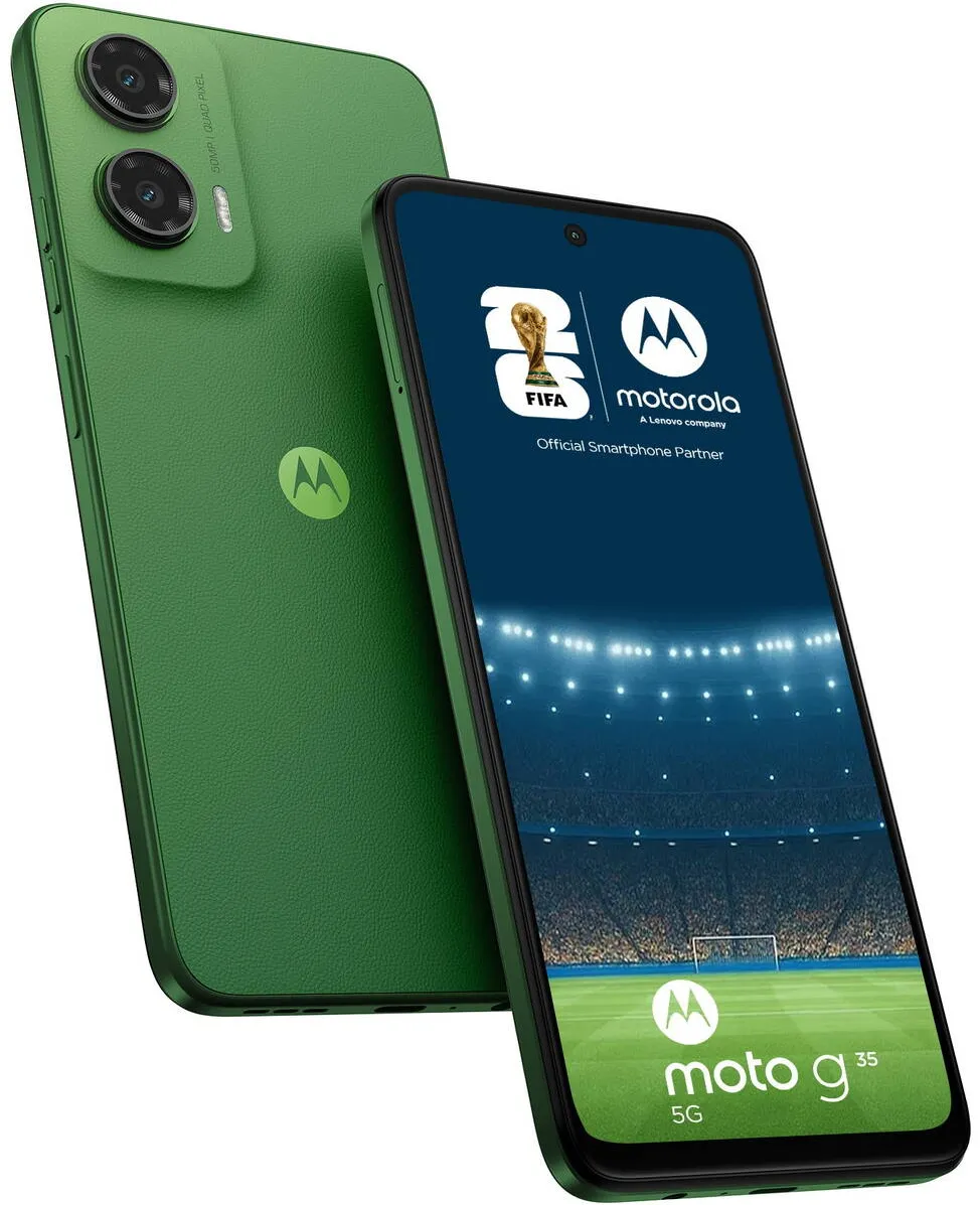 Smartphone MOTOROLA Telefon mobil Motorola Moto g35, 5G Dual SIM, 4GB RAM, 256GB, Leaf Green