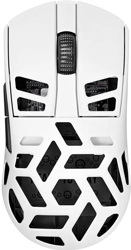 Mouse LORGAR Elite MSE90W – Mouse gaming wireless, 2.4 GHz + USB-C, carcasa din aliaj de magneziu, optic 26.000 DPI, White