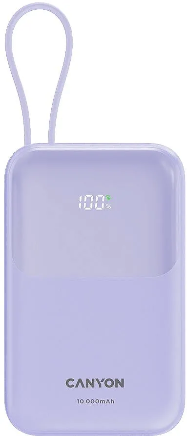 CANYON Baterie externa CANYON, OnPower 101, 10000 mAh, PD22., 5 W, violet