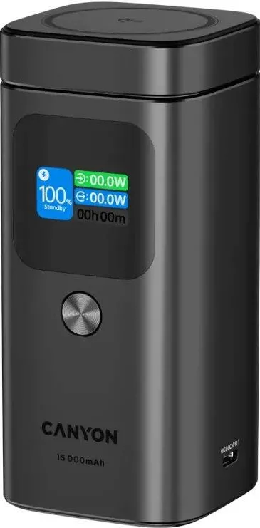 CANYON Power bank Canyon OnPower 150, 15000mAh, gri inchis
