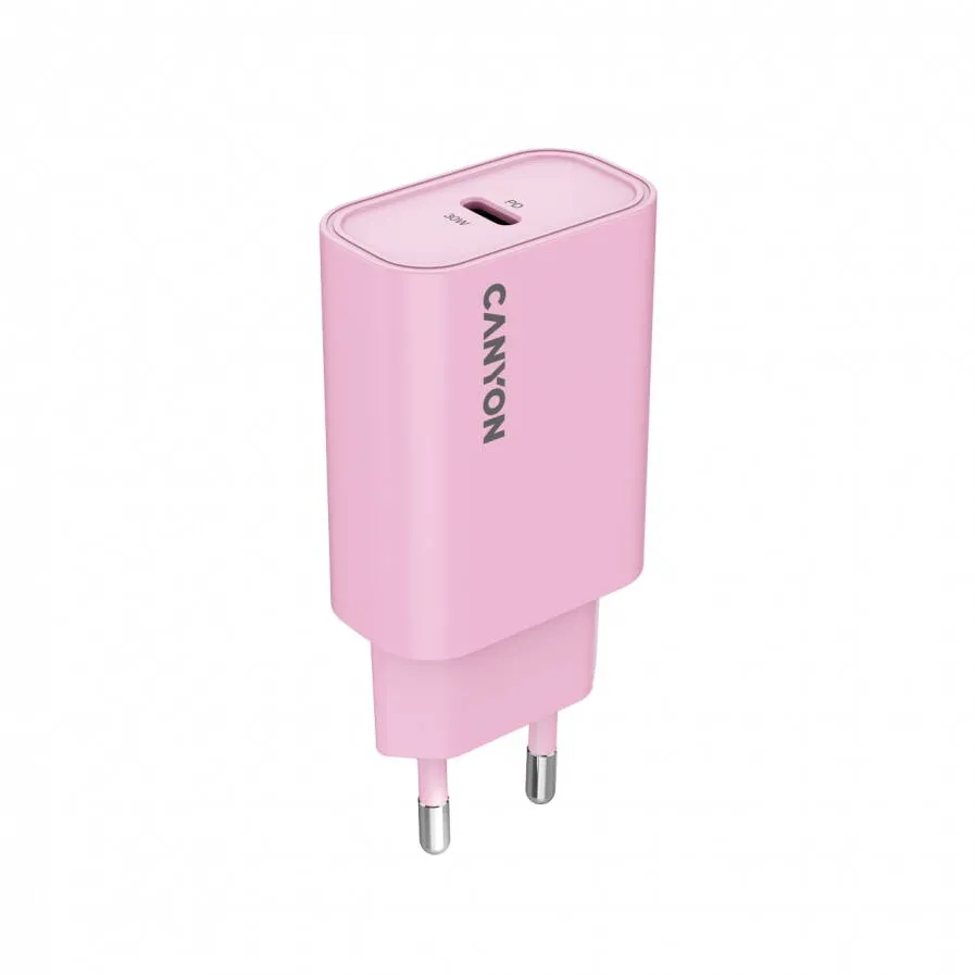 CANYON Incarcator retea CANYON CNE-CHA30CLPK OnCharge 30CL, 30 W, 1x USB Type-C PD Roz