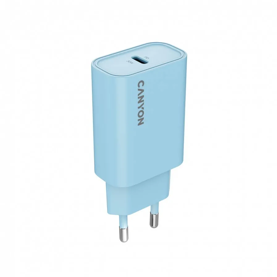 CANYON Incarcator retea CANYON CNE-CHA30CLLBL OnCharge 30CL, 30 W, 1x USB Type-C PD Albastru