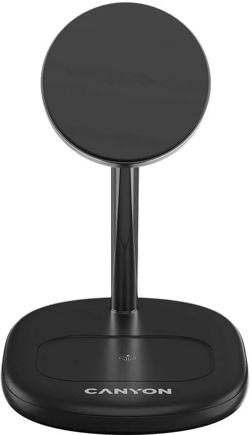 CANYON Statie de incarcare CANYON pentru telefoane mobile, WCS-205, Qi2, 2 in 1, fara fir, negru
