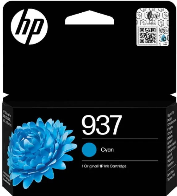 Cartus Imprimanta HP Cartus cerneala HP 937 Cyan Original Ink Cartridge; pt. OJ Pro 8122e/8132e; cap. 800 pag