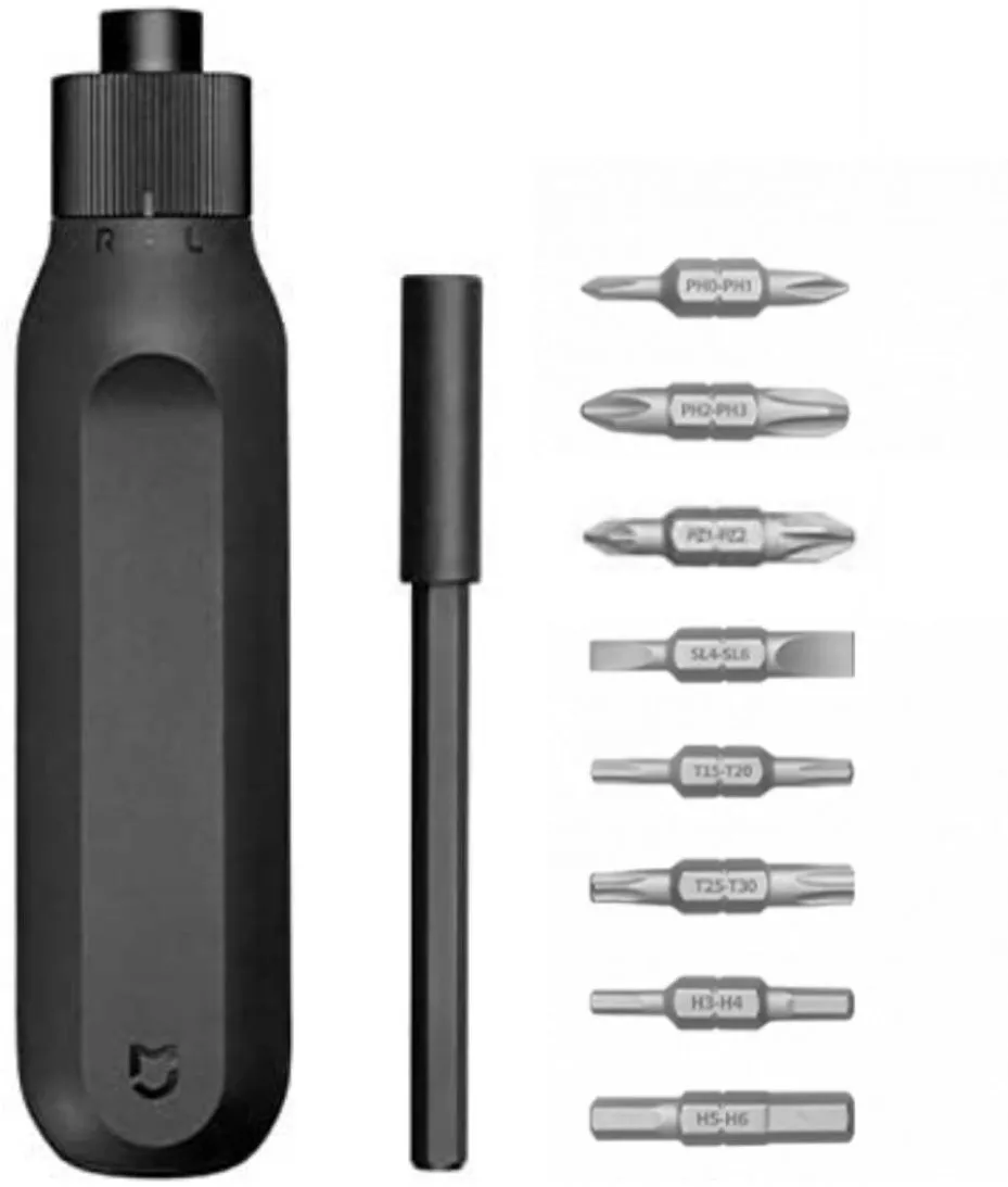 Xiaomi Surubelnita de precizie cu clichet Xiaomi Mi 16-in-1 Ratchet Screwdriver BHR4779GL, 8 biti cu capat dublu, otel S2