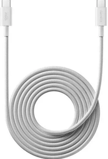 Xiaomi Cablu de date Xiaomi USB-C la USB-C 2m, impletit, alb, 6A