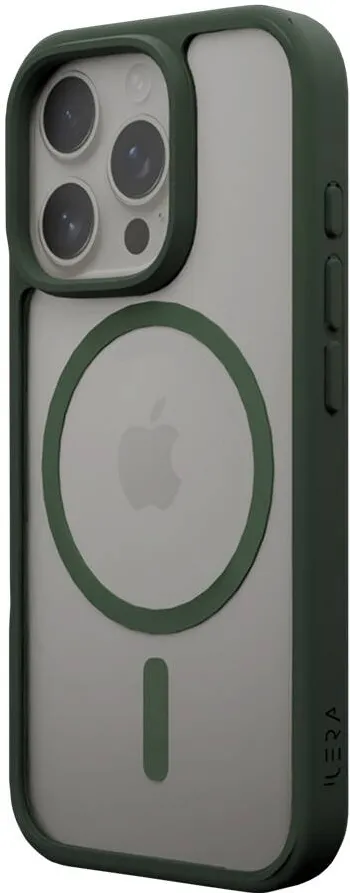 iLera Husa telefon iLera Go ColorAnt, transparenta, TPU, verde inchis, pentru iPhone 16 Pro