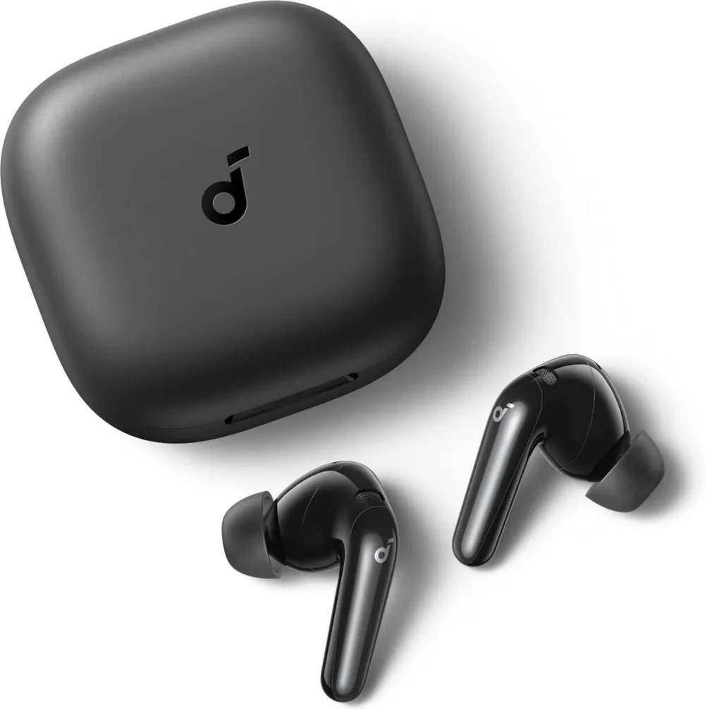 Casti In-Ear Anker Casti True Wireless Anker Soundcore R60i, ANC, Hi-Res Sound, Autonomie 50 ore, IP55, Bluetooth 6.1, Negru