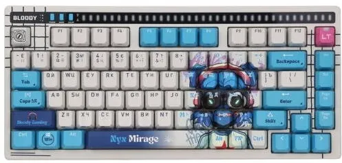 Tastatura A4Tech Tastatura gaming Blody „A75” Alpha Optical Switch Mechanical Keyboard USB Nyx Mirage, US Layout