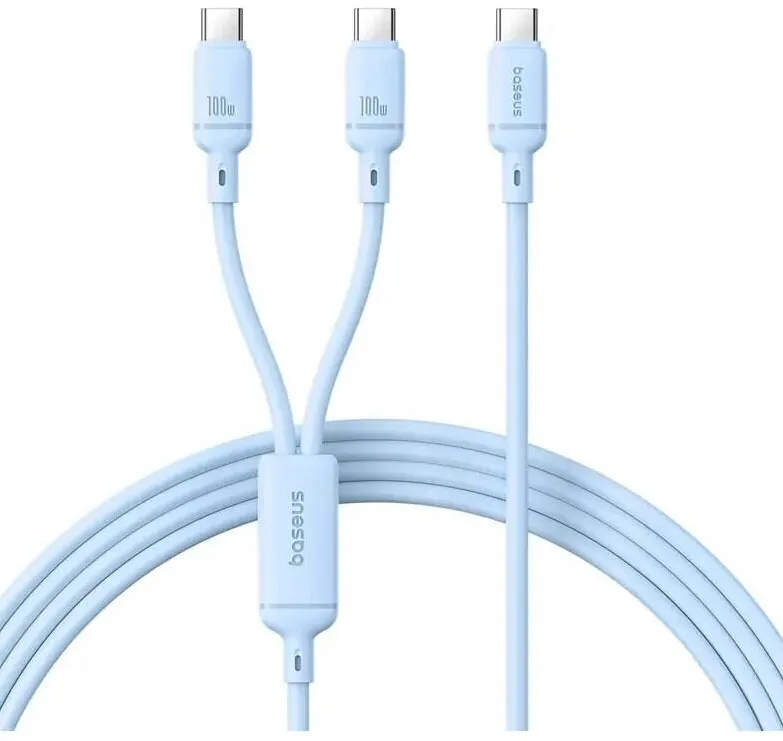 Baseus Cablu de date Baseus Pudding P10377701311-00, USB Type-C la USB Type-C 100W, 1.5m Albastru