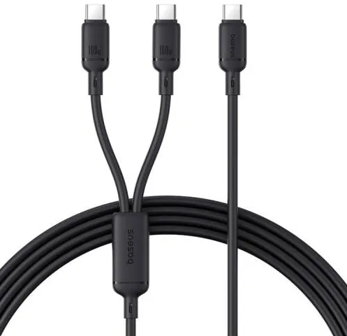 Baseus Cablu alimentare si date Baseus Pudding, Fast Charging Data Cable pentru smartphone, USB Type-C la USB Type-C 100W, 1.5m, negru