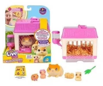 Cobi Figurina Little Live Pets - Mini Hamster Mama Surprise, cu accesorii, multicolor