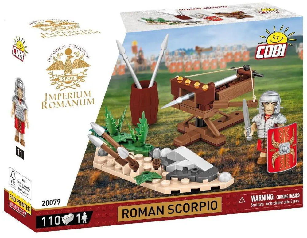 Puzzle Cobi Klocki Set figurine Razboinic Roman COBI, Scena Razboi, 113 elemente, multicolor, 8+
