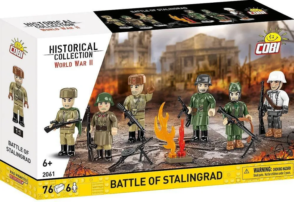 Puzzle Cobi Klocki Set de Construit Cobi Batalia de la Stalingrad, 76 piese, 6 figurine, multicolor