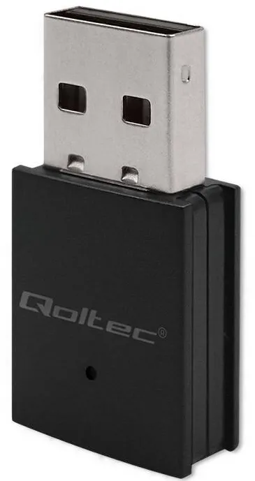 Accesoriu Retea QOLTEC Adaptor wireless, Qoltec, mini, WiFi Standard AC, Bluetooth 4.0, 600 Mbps, negru, USB 2.0, Gama de frecvente: 2.4 - 5 GHz, Standard retea wireless: IEEE802.11b IEEE802.11g IEEE802.11n, 32 x 16 x 7 mm