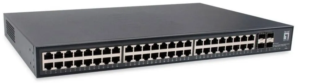 Switch Level One Gigabit Ethernet GTU-5211 52 porturi, negru