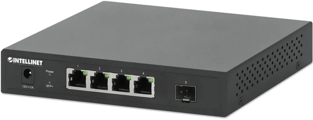Switch Intellinet fara management Intellinet 562058, 4 porturi 2.5G Ethernet, negru, 162x102x28mm