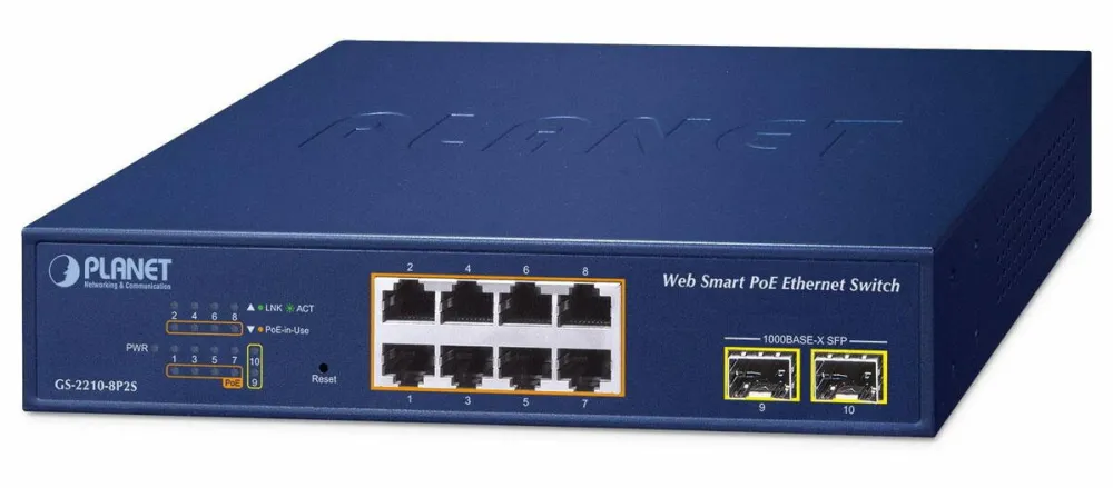 Switch Planet gestionat 8 porturi, Planet, 1000M, SFP/GS-2210-8P2S