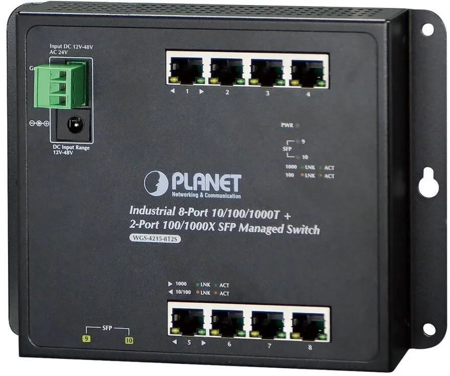 Switch Planet Switch, Planet, 8 porturi, 10/100/1000T PoE, negru
