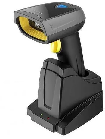 Scanner cod de bare inateck QR de coduri de bare 1D 2D Bluetooth fara fir cu statie de incarcare inteligenta Baterie de 2000 mAh
