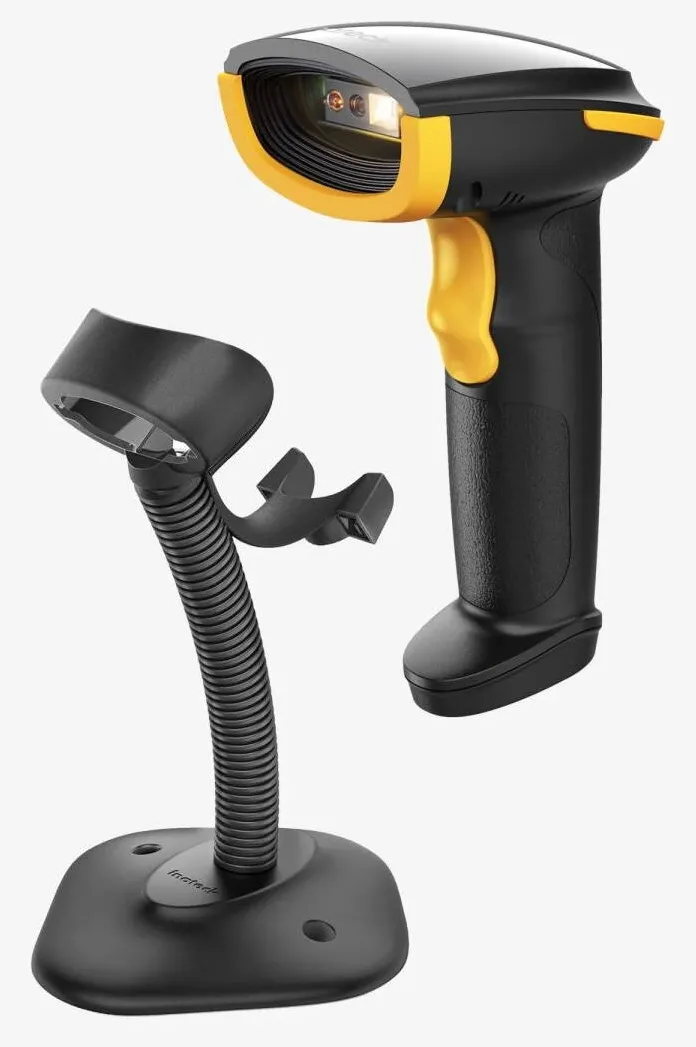 Scanner cod de bare inateck, wireless, negru/galben