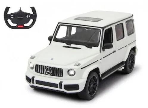 Masina Jamara Masina RC cu telecomanda Mercedes-Benz AMG G 63 alb, Lungime 33.8 cm, Scara 1:14, Lumini LED fata/spate, 2.4 GHz, Usi manuale, 6+