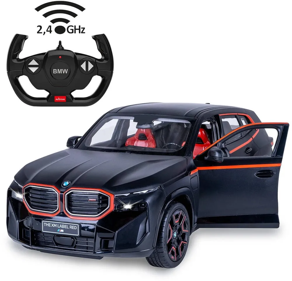 Masina Jamara Masina cu radiocomanda Jamara BMW XM, macheta scara 1:14, negru mat, faruri LED, 2.4GHz