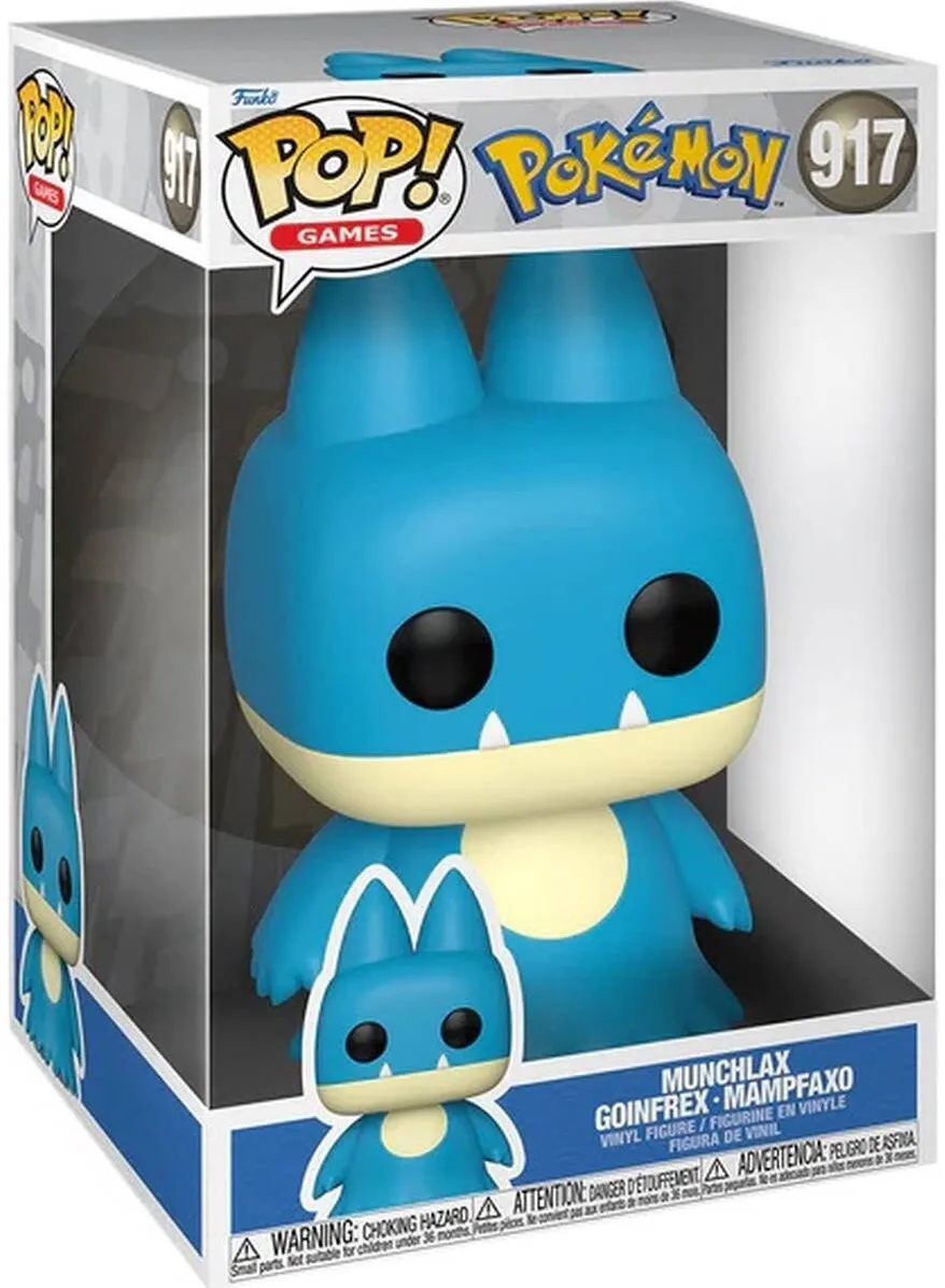 Funko Figurina - Pop! Games - Pokemon - Munchlax Goinfrex Mampfaxo, Albastru, 9.5 cm
