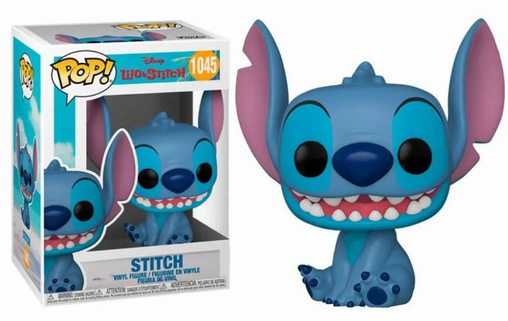Funko Figurina Funko POP! Movies: Disney Lilo and Stitch, 065665, Stitch (Smiling Seated) 1045 Vinyl Figure