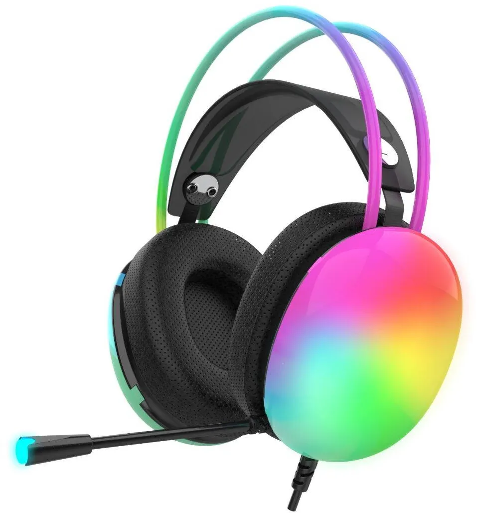 Casti Over-Head INCA Casti pentru jocuri, Inca, RGB, USB, Negru