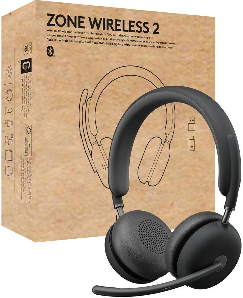 Casti Over-Head LOGITECH Casti PC Logitech 981-001152, wireless, cu microfon, Bluetooth 5.2, gri