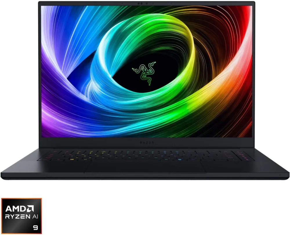 Laptop RAZER Laptop Gaming Razer Blade 16 cu procesor AMD Ryzen™ AI 9 365 pana la 5.00 GHz, 16", QHD+ 240Hz OLED, 16GB RAM, 1TB SSD, GeForce RTX 5060, Windows 11 Home