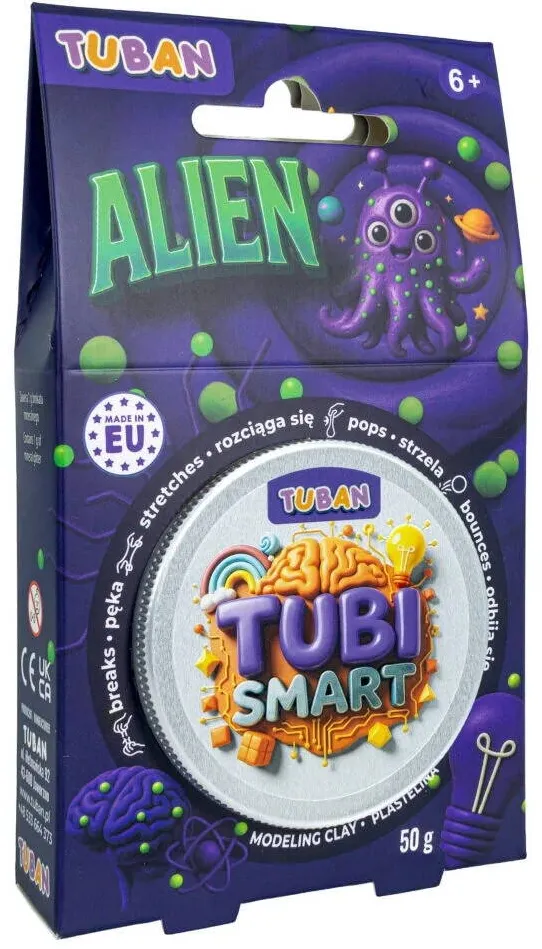 Jucarie creativa TUBAN Plastilina creativa inteligenta TUBI SMART - Alien, 50 g