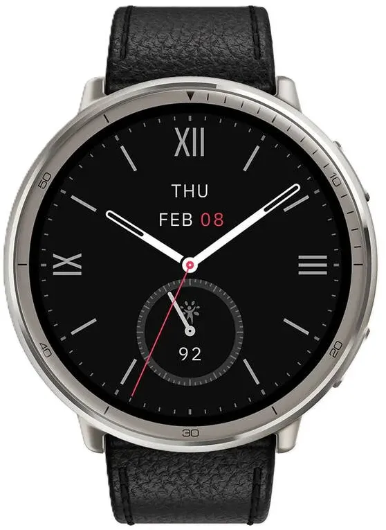 Smartwatch Amazfit Active 2, Ecran AMOLED 1.32", Bluetooth 5.2, NFC, Negru/Argintiu