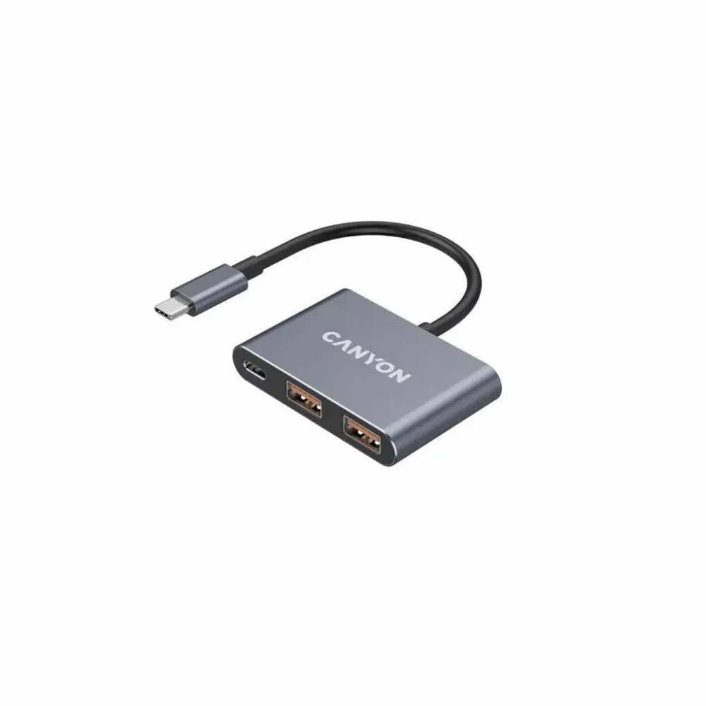 Hub USB CANYON Hub USB-C Canyon CNS-TDS3, 3 porturi, 3.2, gri inchis