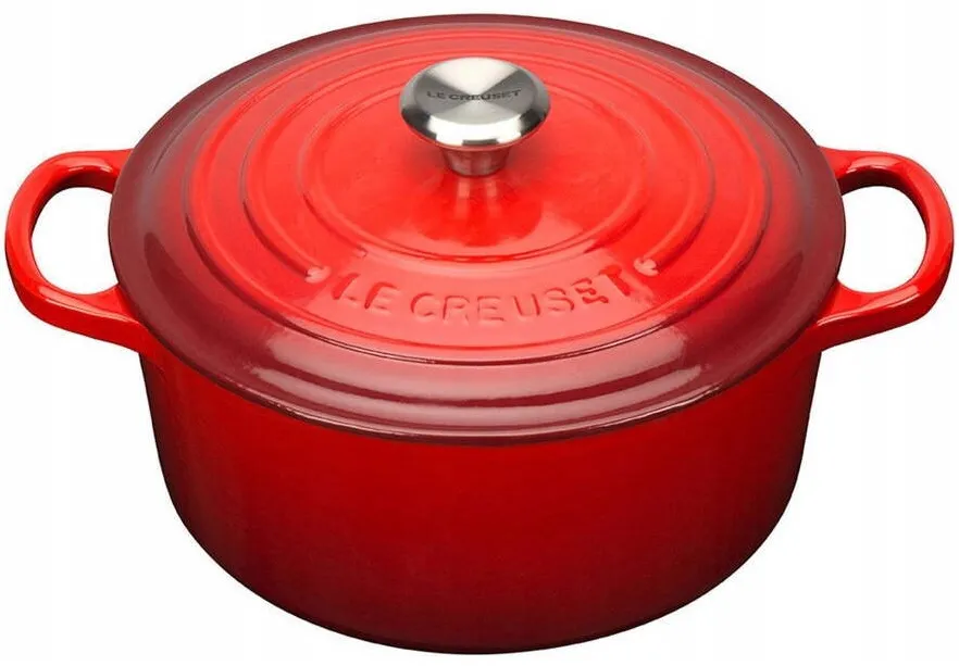 Le Creuset Oala Le Creuset, 22cm, 3,3L, zeliwna, color wisniowy