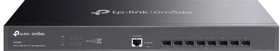 Switch TP-Link Switch, TP-Link, 8 porturi, 10/100/1000/1000/1000 Mbps, 8x10GB/s, Metal, Negru