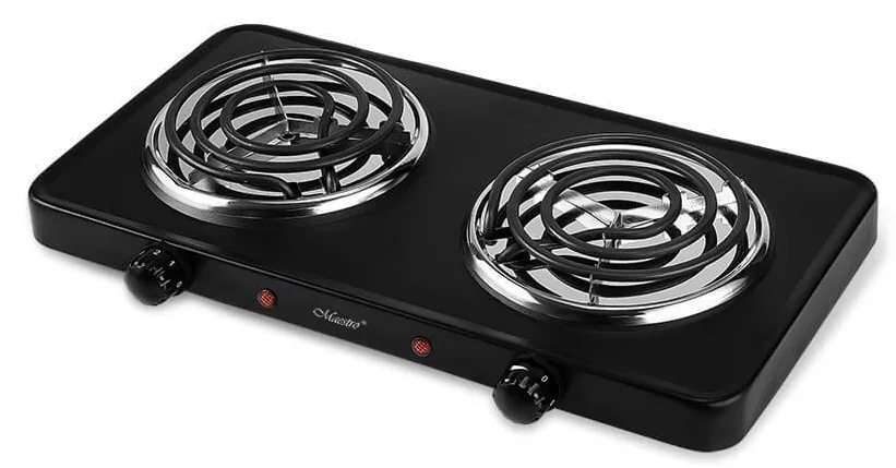 Plita Maestro Plita electrica Maestro MR-770-2 2000W Dublu zonas Negru