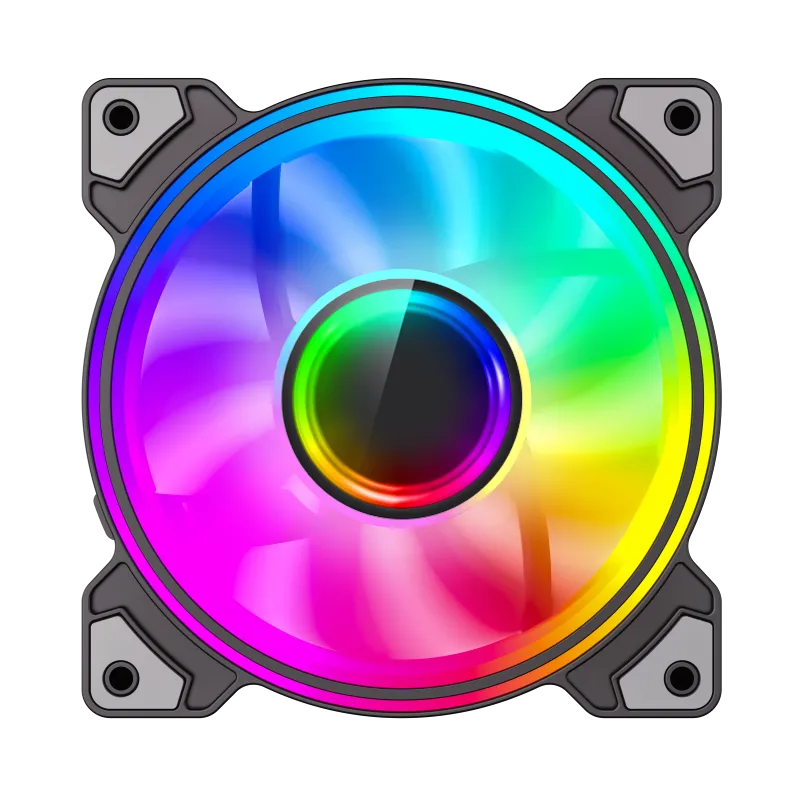 Gamemax Ventilator PC Gamemax Dual-Ring Infinity, Negru, ARGB, 1200rpm, 3pini