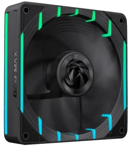 Gamemax Ventilator PC Gamemax Tornado T12 ARGB Reverse PWM Black