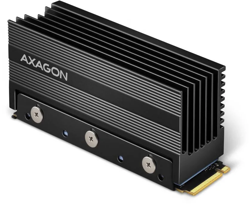 AXAGON Radiator Pasiv Axagon CLR-M2XL, pentru M.2 SSD, Suport SSD 80 mm, Aluminiu, Pad-uri termice silicon incluse