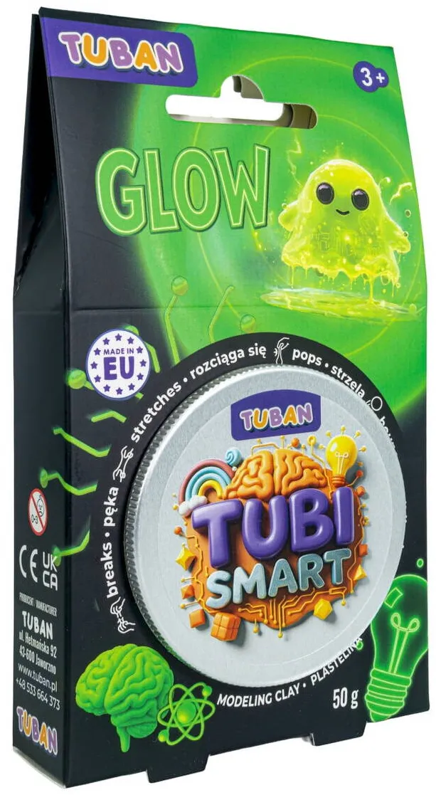 Jucarie creativa TUBAN Plastilina creativa inteligenta TUBI SMART - Glow, 50 g