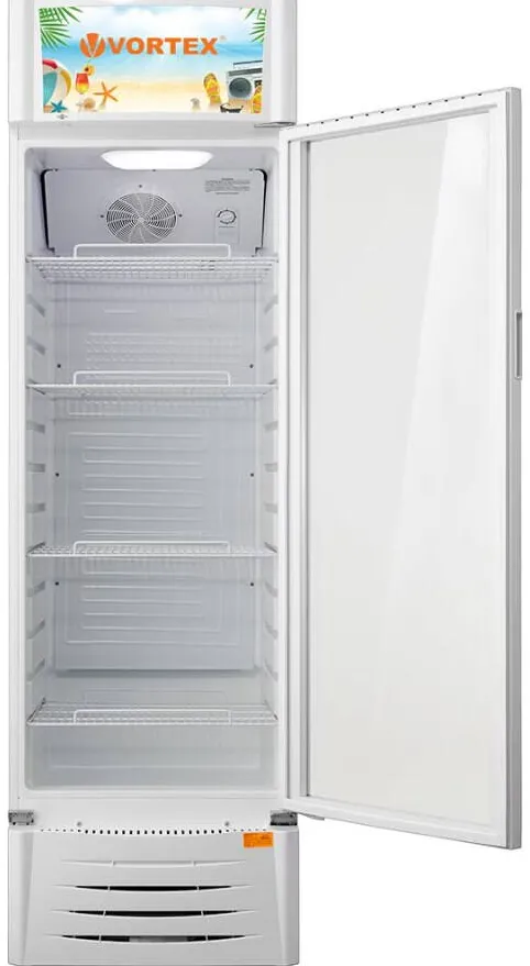 Vortex Vitrina Frigorifica Vortex, VDC31SWH01M, 309L, Usa din Sticla, Iluminare LED, H 200.5 cm, Alb