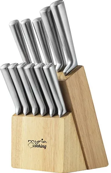 MYRIA SET Cutite MYRIA MY4459, 12 PIESE, OTEL, 8.5-20CM, ARGINTIU