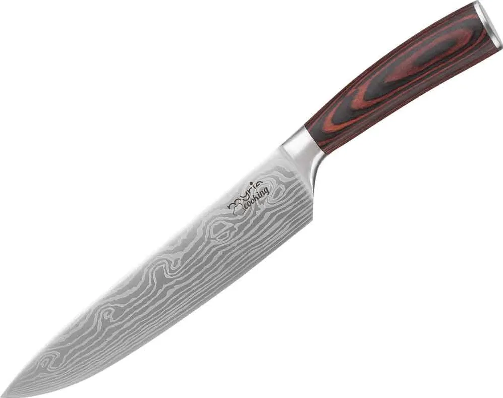 MYRIA Cutitul BUCATARULUI MYRIA MC4052, 20.5CM, OTEL INOXIDABIL, ROSU-NEGRU