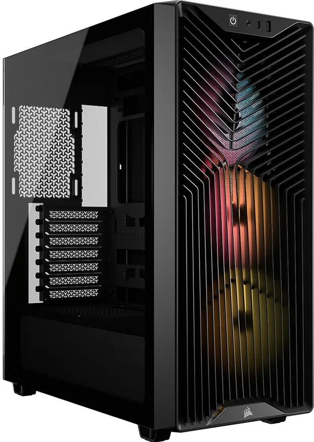 Carcasa PC Corsair Corsair 3200D RS ARGB, Mid-Tower, ATX, 3 ventilatoare incluse RS120 ARGB, Negru