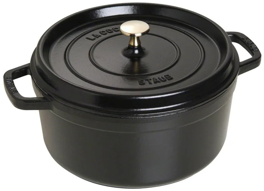 Oala Cocotte fonta Staub 26 cm 5.2 l negru