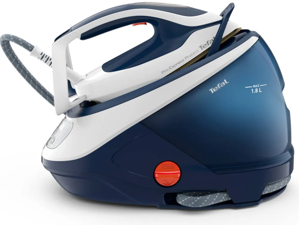 TEFAL Statie de calcat cu boiler Tefal ProExpress Protect GV9221E0, 2600W, 7.6 bari, jet de abur 550 g/min, abur variabil 0-140 g/min, talpa Durilium Autoclean, rezervor 1.6L, albastru